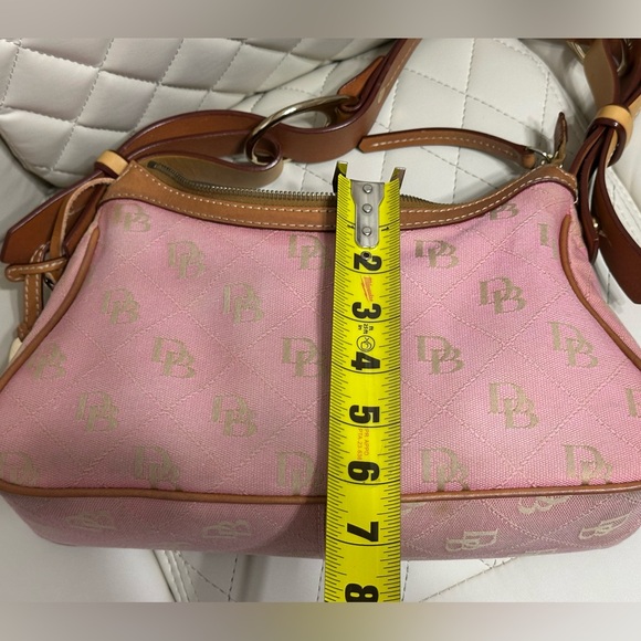 Dooney & Bourke vintage pink monogram shoulder bag Y2K rare vintage bag - Picture 6 of 16